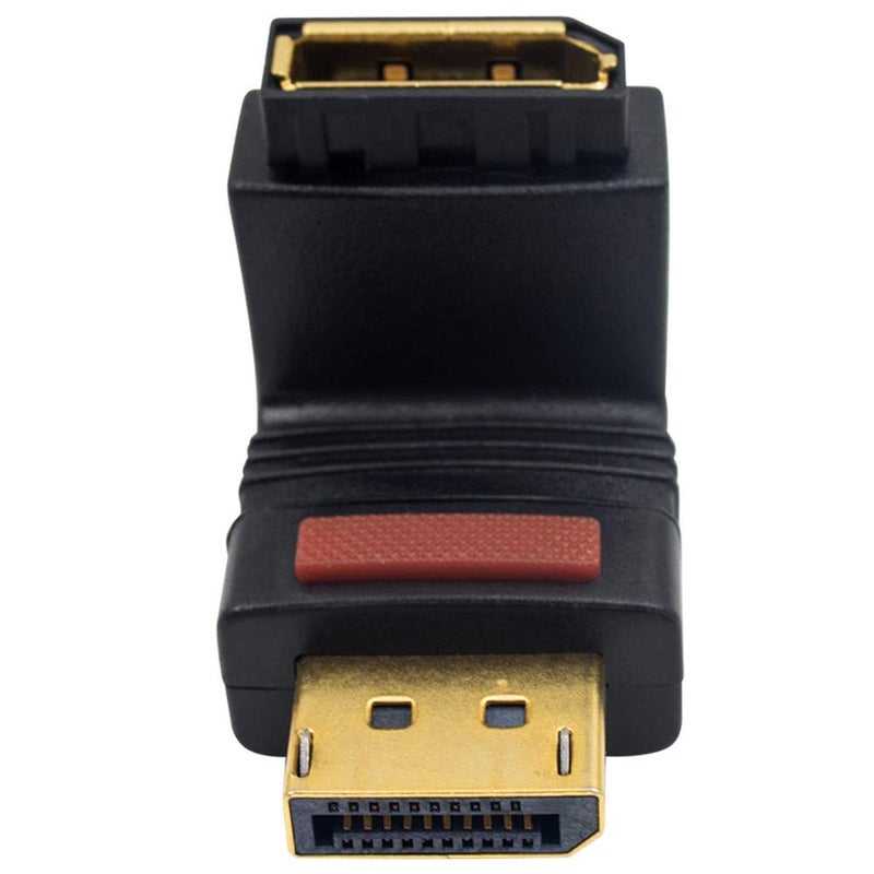 Poyiccot DP to DP Adapter, 90 Degree Up Angle Displayport Male to Displayport Female Extension Adapter Support Displayport 1.2 (4k DP Male to Female) - Image 2